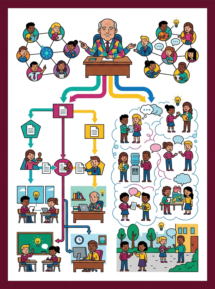 Carátula: JERARQUÍA, PROCESOS Y RELACIONES: DETERMINANTES DEL CLIMA EN ORGANIZACIONES EDUCATIVAS