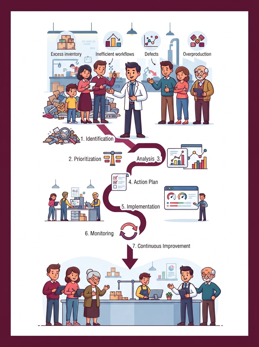Carátula: Metodología Integral de Diagnóstico y priorización de Mudas: un  enfoque practico para llevar el pensamiento Lean a empresas familiares.